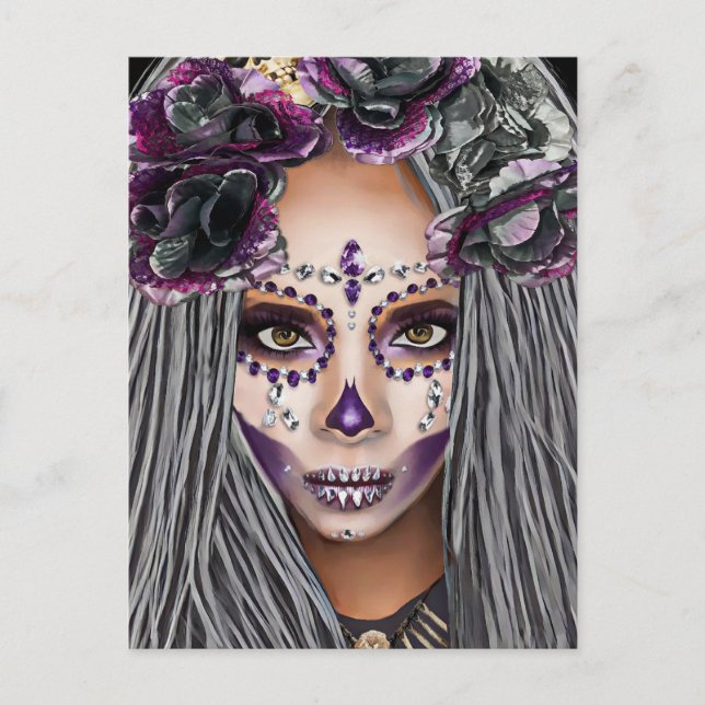 Postal Fantasía de sacerdotes de voodoo negros africanos (Anverso)