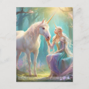 Postal Fantasía de Unicorn