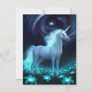 Postal Fantasía de Unicorn