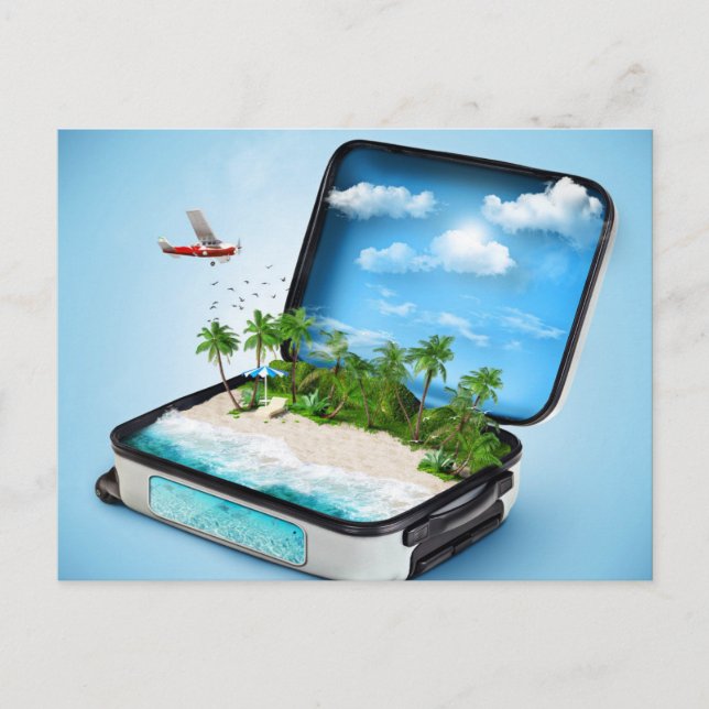 Postal Fantasía de viajes (Anverso)