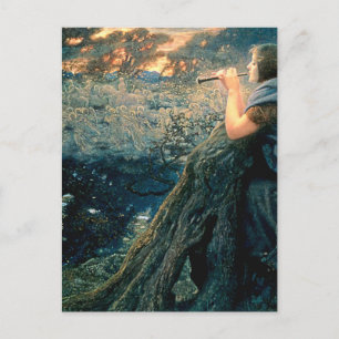 Postal “Fantasía del crepúsculo” de Edward Robert Hughes