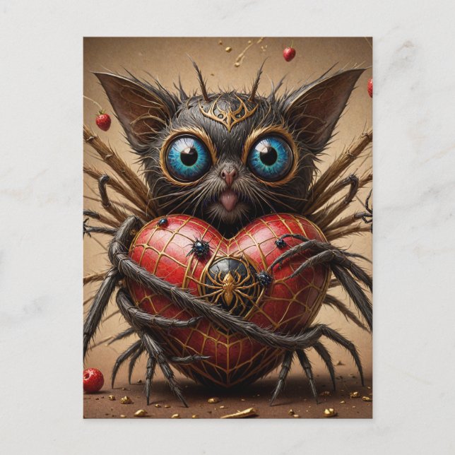 Postal Fantasía del gato de Spider (Anverso)