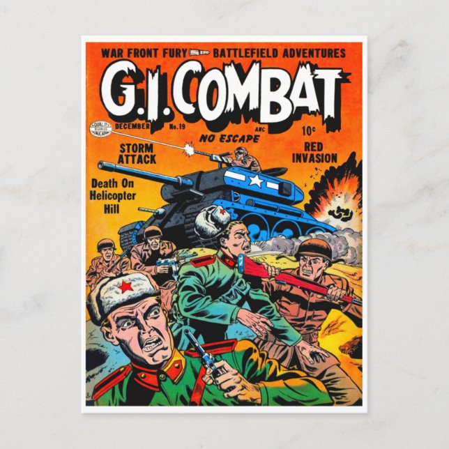Postal Fantasía Ejército Tank Combat (Anverso)