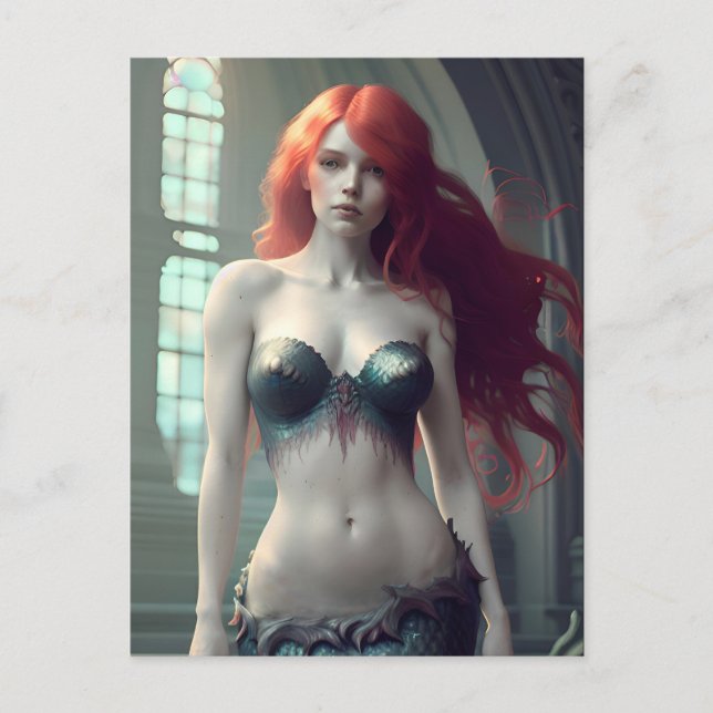 Postal Fantasía Mermaid (Anverso)