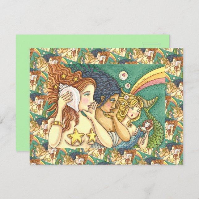 POSTAL FANTASÍA MERMAID HERMANDAD COMPARTIR WISDOMS SECRE (Anverso / Reverso)