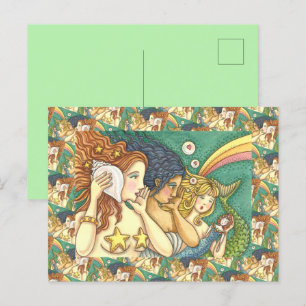 POSTAL FANTASÍA MERMAID HERMANDAD COMPARTIR WISDOMS SECRE