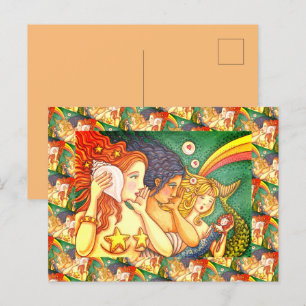 POSTAL FANTASÍA MERMAID HERMANDAD COMPARTIR WISDOMS SECRE
