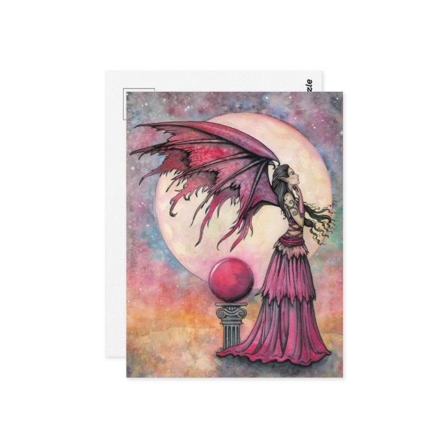 Postal Fantasía nocturna: arte de hadas por Molly Harriso (Anverso/Reverso In Situ)