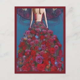 Postal Fantasía Roses Roses Roses Boda Vestido Gótico Nov