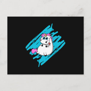 Postal Fantasía unicornio cute animales Gracioso regalo d