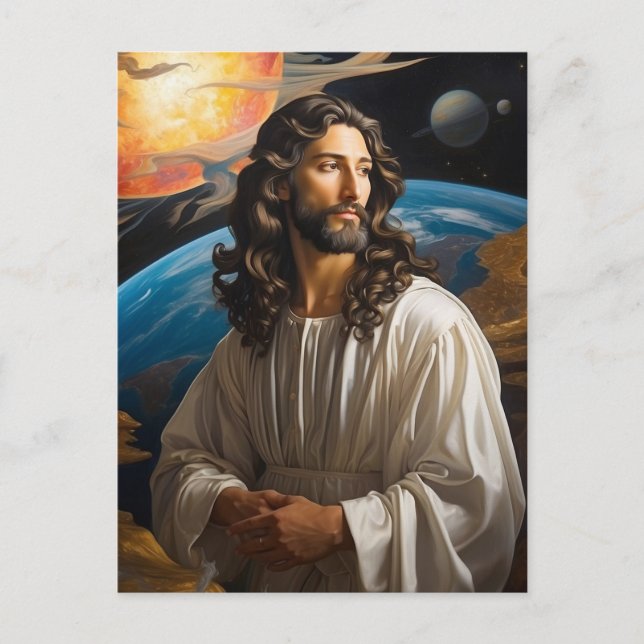 Postal *~* Fantasía Universo con Planeta Tierra AP50 (Anverso)