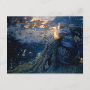 Postal Fantasías del crepúsculo de Edward Robert Hughes