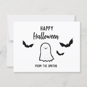 Postal Fantasma amistosa de Halloween personalizado