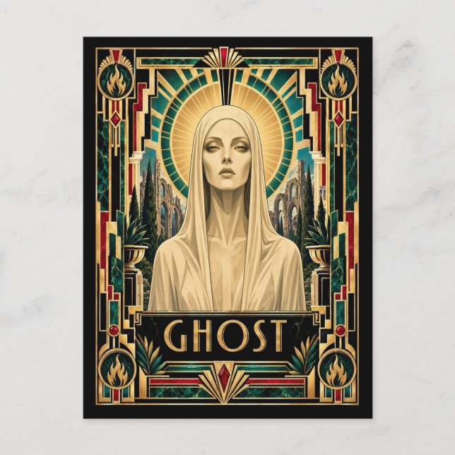Postal Fantasma, Art Deco Mitológico (Anverso)