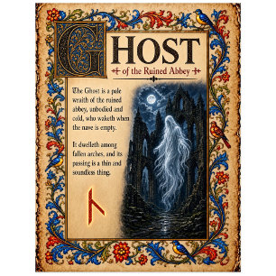 Postal Fantasma, Arte de Bestiario Medieval