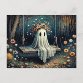 Postal Fantasma caprichoso y floral en flor