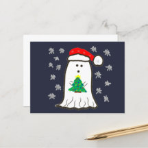 Fantasma con árbol de Navidad