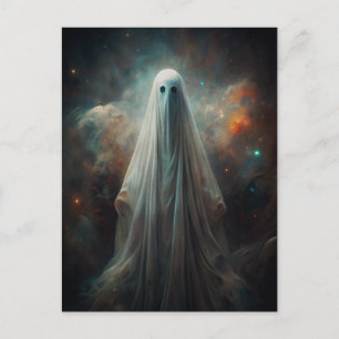Postal Fantasma cósmico de Halloween