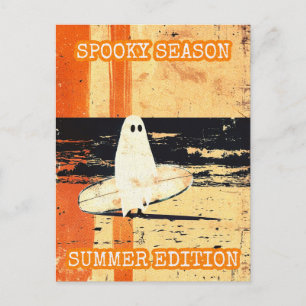 Postal Fantasma de Gótico de verano retro con tabla de su