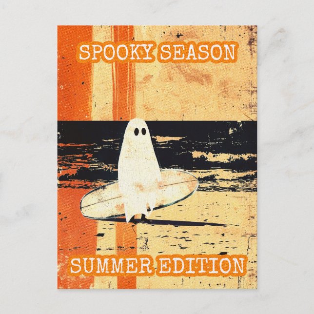Postal Fantasma de Gótico de verano retro con tabla de su (Anverso)