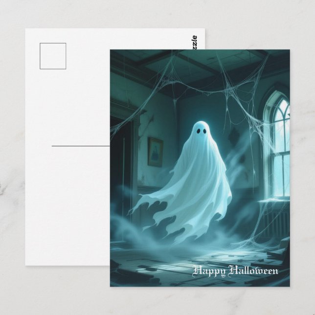 Postal Fantasma de Halloween (Anverso / Reverso)