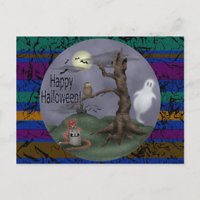 Postal Fantasma de Halloween (Anverso)