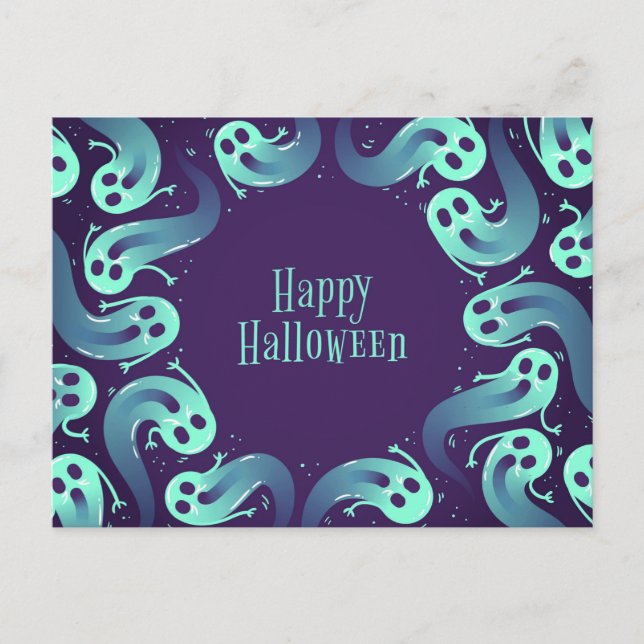 Postal Fantasma de Halloween (Anverso)