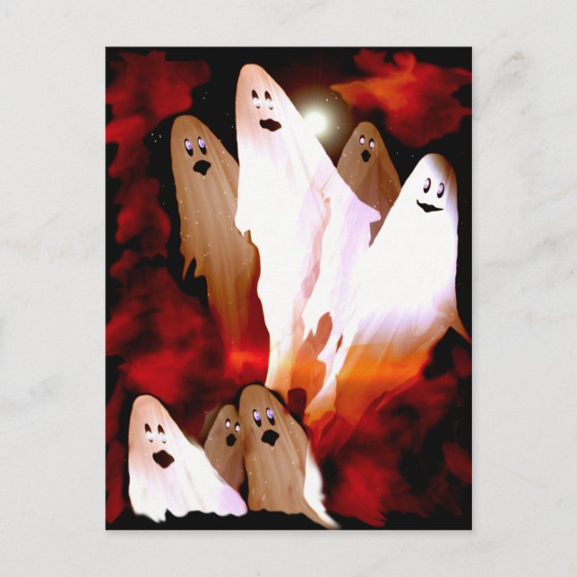 Postal Fantasma de Halloween (Anverso)