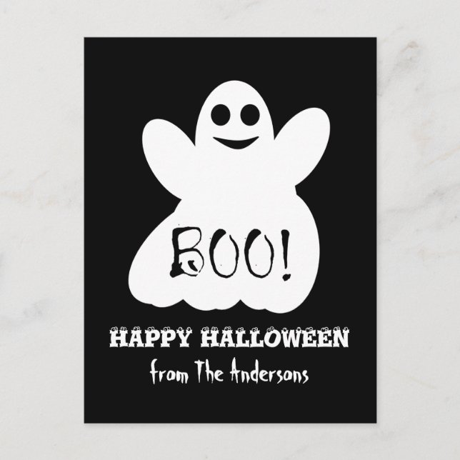 Postal fantasma de Halloween (Anverso)
