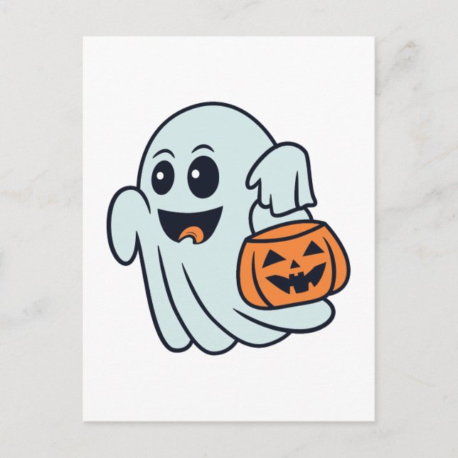 Postal Fantasma de Halloween (Anverso)