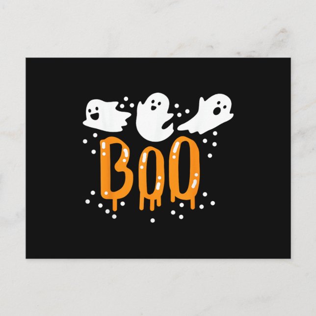 Postal Fantasma de Halloween Boo Lindo (Anverso)