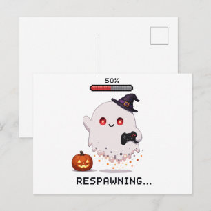 Postal Fantasma de Halloween de Respawning de Juegos