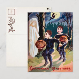 Postal fantasma de Halloween vintage