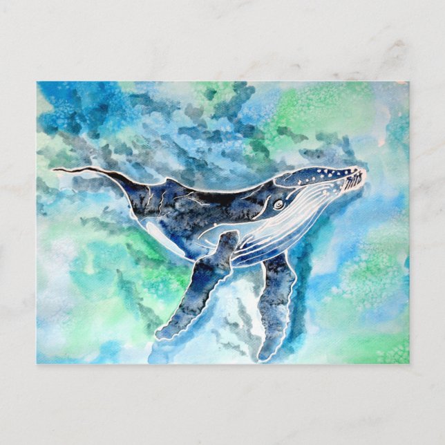 Postal Fantasma de la ballena jorobada (Anverso)