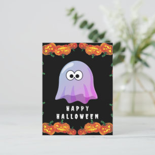 Postal Fantasma de ojos de Google rosa lindo: espeluznant