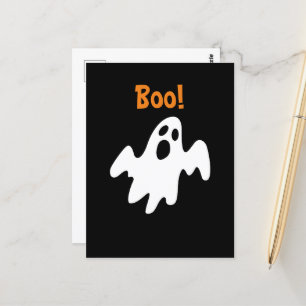 Postal Fantasma divertida de feriado de Halloween dice bo