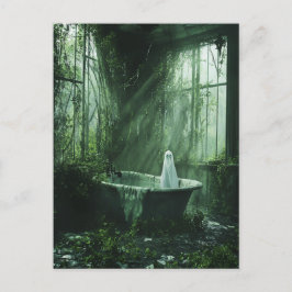 Postal Fantasma en la bañera de la casa abandonada