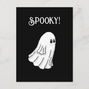Postal Fantasma espeluznante de Halloween