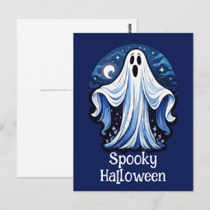 Postal Fantasma espeluznante - Halloween 16 - Diversión d