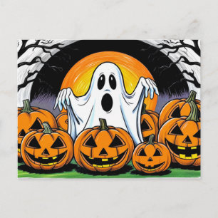 Postal Fantasma Feliz Halloween