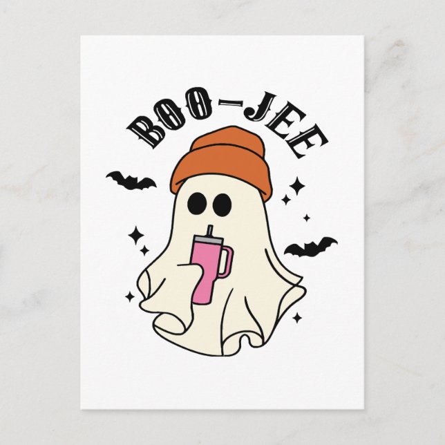 Postal Fantasma inspirada en Tumbler de Halloween (Anverso)