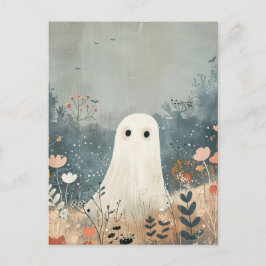 Postal Fantasma lindo en la Halloween de Meadows