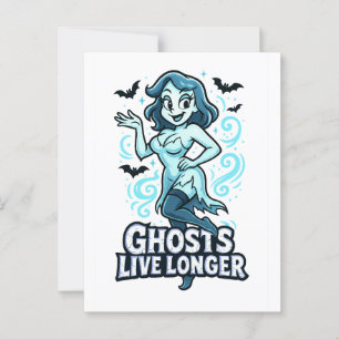 Postal Fantasma personalizado de Pin-Up - Los Fantasmas V