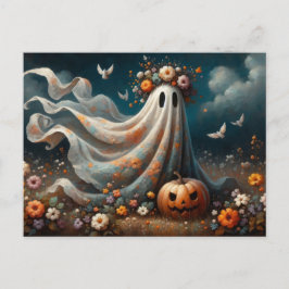 Postal 👻 Fantasma victoriana en 🎃 de pintura al óleo