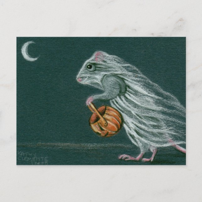 Postal fantasma Wind Halloween (Anverso)