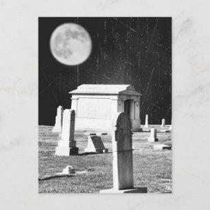 Postal fantasmal de cementerio