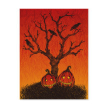Postal fantasmal de Halloween