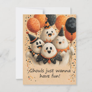 Postal Fantasmas de Halloween cortos con texto