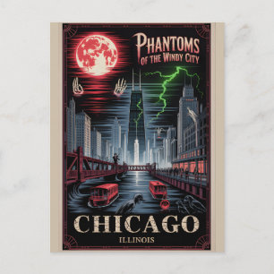 Postal Fantasmas de la Ciudad del Viento viaje de terror