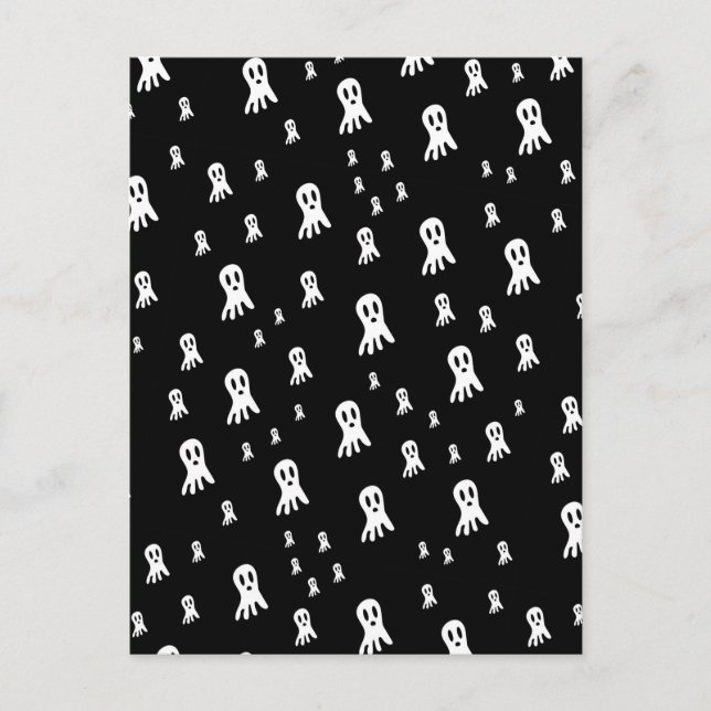 Postal Fantasmas oscuros de Halloween (Anverso)